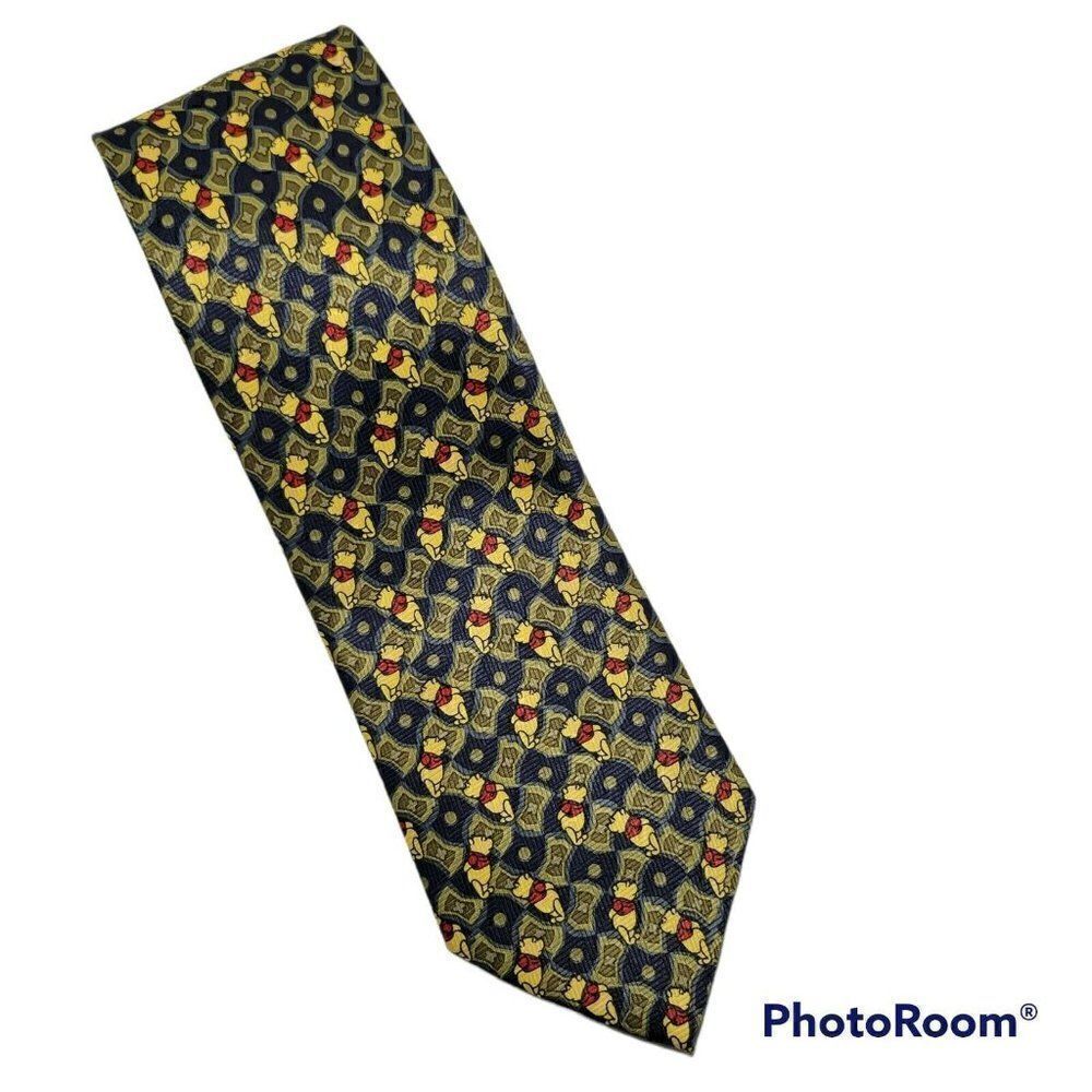 Disney Pooh Bear Tie 56" Necktie Winnie the Pooh Career Work Novelty Blue NEW